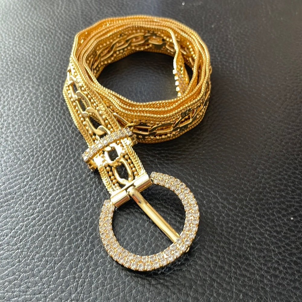 Gold belt with rhinestones